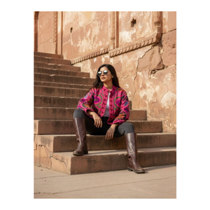 <b>Women</b> Handmade Cotton Suzani Embroidered <b>Jacket</b> Bespoke Custom Design Ethnic Bohemian Wholesale Supplier - Product Image 1