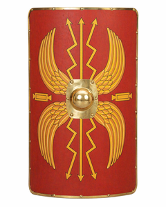 ชุดเกราะอกทรงกลมแบบโรมันยุคกลาง ทำด้วยมือ พร้อมหัวเหล็กทองเหลือง ดีไซน์รูปนกอินทรีโค้งมน ทำจากเหล็กอ่อน สำหรับการจำลองการต่อสู้ การแสดงทางประวัติศาสตร์ - Product Image 1