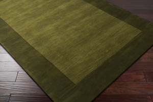 handmade modern green wool rug with <b>dark</b> green border Custom Handloom Washable Pet Friendly for Home Picnic Living <b>Room</b> - Product Image 3