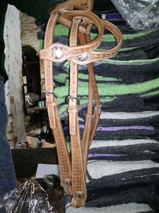 ผ้าโพกหัวม้าหนังแท้แบบตะวันตกสีน้ำตาลดำสีน้ำตาลสีน้ำตาลสีน้ำตาลสีน้ำตาลเข้มขนาด8ดอลลาร์ - Product Image 6