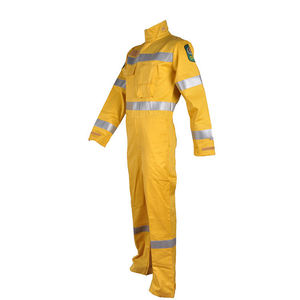 250 GSM Hi-Vis Polycotton Reflective Quick Dry Breathable Durable Industrial Work Coverall Safety <b>Overalls</b> Uniform Available - Product Image 3