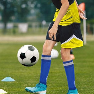 Winter Knitted Soccer <b>Socks</b> with Cuff Logo-<b>High</b> Performance Breathable 100% Wool for Training Matches & Outdoor Activities - Product Image 4