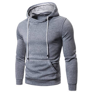 Sudadera con Capucha Negra para Hombre, Corte Holgado, Color Sólido, Diseño Casual con Bolsillos, Manga Larga, Felpa Francesa, Ropa de Invierno, Bordada - Product Image 4