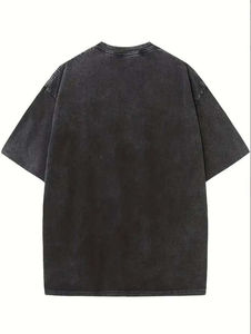 T-shirt homme coupe ajustée style délavé à l'acide, manches courtes, col contrastant, prix abordable - Product Image 2