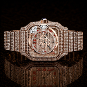 Luxury <b>Automatic</b> Moissanite Diamond Watch Men Full VVS Stone Stainless Steel Watch - Product Image 1