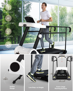 Electric Treadmill <b>Machine</b> Rehabilitation <b>Walking</b> Fitness Equipment Low Speed for Elderly Recovery - Product Image 6