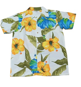 Chemises hawaïennes pour hommes, 100% coton, imprimé de grande fleur, sur mesure, à vendre, nouvelle collection - Product Image 1