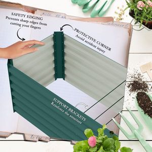 Jardinera Galvanizada Resistente, Cama de Cultivo Elevada para Exteriores - Product Image 4