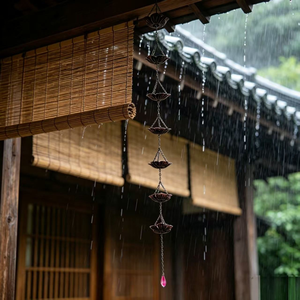 Chaîne de pluie Lotus en métal, chaîne de drainage de gouttière décorative, attrape-pluie pour cour, villa, jardin extérieur - Product Image 4
