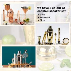 Ensemble de shakers à cocktails professionnels de qualité supérieure, écologiques, modernes, en acier inoxydable, faits à la main, durables, kit d'outils de bar personnalisés - Product Image 2