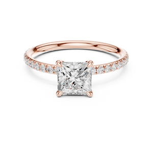 ชุดแหวนแต่งงานแฟชั่น Aries Jewel Classic ทองคำแท้ 14K เพชรเจ้าหญิงทรงเหลี่ยม 1 กะรัต เพชรเพาะเลี้ยงในห้องปฏิบัติการ IGI ของขวัญวันครบรอบ - Product Image 5