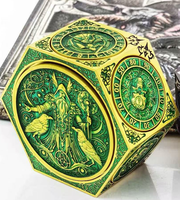 Dés à roulette mécaniques rotatifs 7-en-1 pour RPG et DND avec plaques gravées interchangeables, dés polyédriques pour TTRPG