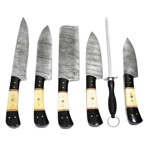 Versatile Damascus Steel <b>Kitchen</b> Knife Set With Strong Build And Comfortable Grip For Everyday <b>Kitchen</b> Work - Product Image 1