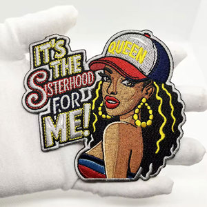 Factory Price Custom Design Lightweight Embroidery Patches <b>Top</b> Seller Sew Twill Fabric Embroidered Badges for Hat Clothing Bags - Product Image 3