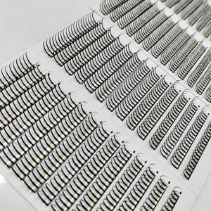 ขนตาปลอมมิงค์พรีเมียมขายส่ง คุณภาพสูง ขนตาแบบวอลลุ่ม ขนตาแบบสไปค์ 12/16 แถว สีดำด้าน ขนสังเคราะห์ PBT ของเกาหลี - Product Image 1