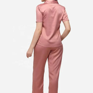 Luxury Cotton Women Nightwear 2 Piece Rayon Silk Pajama Set Designer Inspired Satin Sleepwear Breathable Quick Dry OEM - Product Image 2
