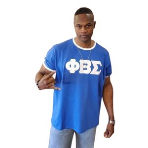 Camiseta Azul Premium Phi Beta Sigma para Hombre, Ajuste Cómodo, Ropa de Fraternidad Griega de Alta Calidad, Estilo Casual - Product Image 1