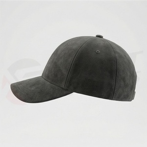 หมวกเบสบอลสีเทาชาร์โคล ผ้าหนังกลับเนื้อสัมผัสพิเศษ ปรับขนาดได้ คุณภาพพรีเมียม เหมาะสำหรับกิจกรรมกลางแจ้งและใช้ในชีวิตประจำวัน ดีไซน์ทันสมัย - Product Image 3