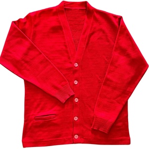 divine nine sororities Women's Knitted Cardigan <b>Red</b> <b>Black</b> Contrast Color V-neck Long Sleeve <b>Striped</b> Classic Autumn Wear - Product Image 6