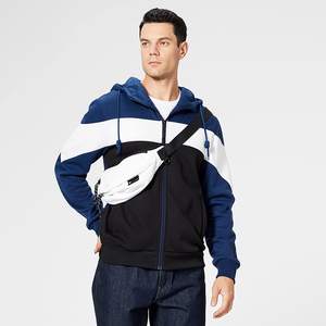 Sweat à capuche zippé épais pour homme en polaire, personnalisable, à épaules tombantes, sans cordons, coupe oversize lourde - Product Image 3