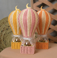 Panier-cadeau personnalisé pour le Ramadan avec tressage en rotin naturel et décoration personnalisée, collection Ramadan Eid