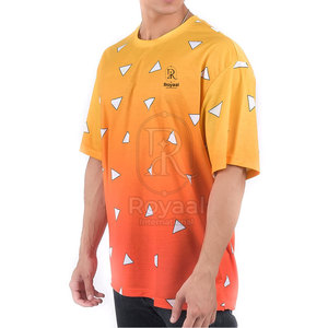 เสื้อยืดโอเวอร์ไซส์คุณภาพสูง น้ำหนักเบา สีสันตามสั่ง สวมใส่สบาย ผ้าฝ้าย 100% ทรงหลวม พิมพ์ลาย เสื้อยืดโอเวอร์ไซส์สำหรับผู้ชาย - Product Image 5