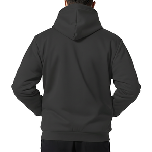 Sudadera con capucha extragrande para hombre, 240g, forro polar de poliéster, hombros caídos, estilo urbano, con cremallera completa, ajuste holgado - Product Image 4