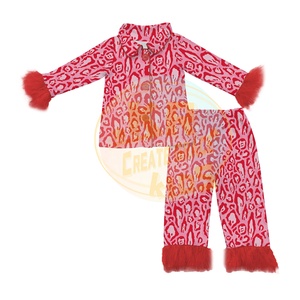 <strong>Christmas</strong> <strong>Baby</strong> Sui Cartoon Pajama Set Kids <strong>Outfits</strong> for Girls <strong>Cute</strong> Autumn Winter Girls Clothing Red <strong>Christmas</strong> Print Pajama Set - Product Image 4