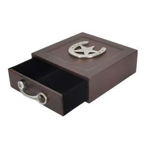 Multifunctional Style Leather Box Horse Shoe Badge Design Handmade Gift Box Latest Arrival Storage Boxes & <b>Bins</b> Cheap Price - Product Image 2
