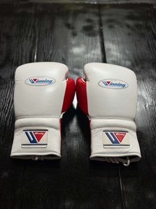 Ensemble d'équipement de boxe de haute qualité en cuir, rouge et blanc, avec casque, gants et protège-pénis, à lacets, pour adultes - Product Image 5