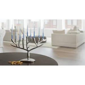 Stainless Steel <b>Tree</b> <b>Branch</b> Candelabra with 9 Candle Holders for Home Decoration - Product Image 2
