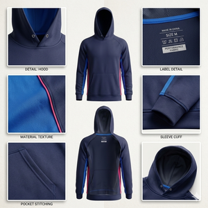 Sudadera con Capucha para Hombre, Personalizada con Logotipo Bordado, de Algodón Ecológico, Estilo Vintage, Lavado Ácido, con Bolsillos, de Alta Calidad - Product Image 3