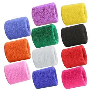 Latest High Elastic Embroidered Custom Sports cotton Sweatbands for rainbow terry <b>sweat</b> wrist <b>band</b> embroidery sweatband cycling - Product Image 1