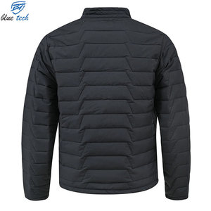 Men's Thick Winter Puffer <b>Jacket</b> Coated <b>Canvas</b> Quilted Insulated Stand Collar Full Zip Warm Outdoor Hiking Travel Casual - Product Image 3