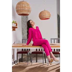 Conjunto de 2 Piezas de Kurta para Mujer Magenta Magic - Product Image 3