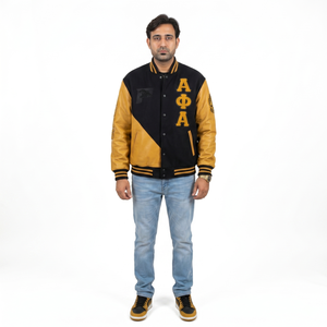 Veste universitaire surdimensionnée de qualité supérieure pour homme, 550 GSM, en laine méltone, manches en cuir véritable, style streetwear asymétrique, manteau de fraternité personnalisé - Product Image 1