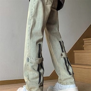 Jeans de Mezclilla Estilo Americano 2026, Corte Recto, Cintura Media, Vintage, a la Moda, Hip Hop, Transpirables, para Hombre, Otoño Invierno - Product Image 3