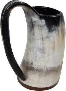Chope à bière en corne de viking artisanale et écologique - Design moderne unique - Product Image 6
