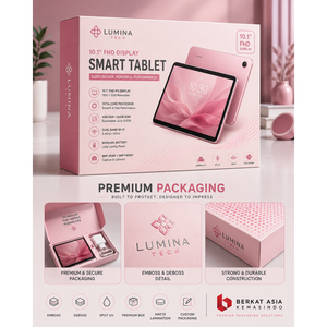 กล่องบรรจุภัณฑ์อิเล็กทรอนิกส์สีชมพูพรีเมียมแบบกำหนดเอง Lumina Tech OEM ขั้นต่ำ 1000 ชิ้น - Product Image 1