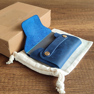 Leather Stitch less <b>Wallet</b> Handmade Cowhide Slim Minimal <b>Wallet</b> Front Pocket Card <b>Holder</b> Men LSW-0027 - Product Image 6