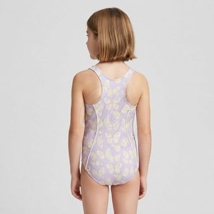 Traje de baño de dos piezas para niñas con estampados coloridos, cómodo conjunto de playa para actividades acuáticas de verano - Product Image 4