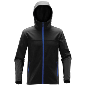 Veste polaire à capuche noire pour homme, coupe-vent, fermeture éclair, style décontracté, pour l'automne, coupe régulière, en polyester - Product Image 3