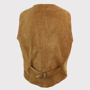 เสื้อกั๊กหนังกลับสไตล์วินเทจสำหรับผู้ชาย สไตล์เรโทร - Product Image 2
