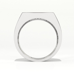 Bague de mariage Aarinya Architectural à trois niveaux pour homme, en argent 925, sertie de diamants de laboratoire certifiés IGI, micro-pavée et large - Product Image 3