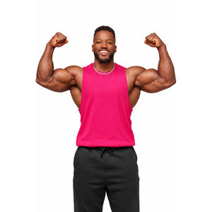 Débardeur de sport pour homme avec logo personnalisé, coupe musclée, sans manches, pour entraînement, musculation, stringer, OEM, uni, pour fitness - Product Image 4