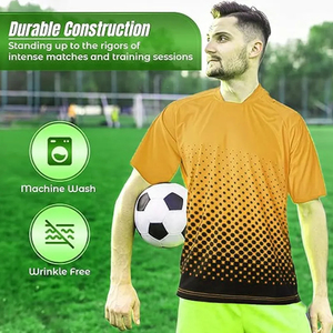 Maillots de football en tissu respirant, doux et confortables, de haute qualité, nouvellement conçus, personnalisables par sublimation, vente en gros - Product Image 3