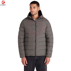 Chaqueta con Capucha Ligera para Hombre, Rellena de Algodón, Resistente al Viento y al Agua, Acolchada, con Cierre Completo, Informal, para Invierno y Actividades al Aire Libre - Product Image 3