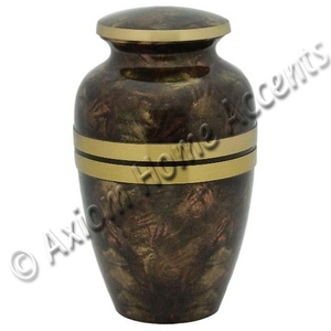 Latón cremación urna rojo plata acabado en mármol - Product Image 3