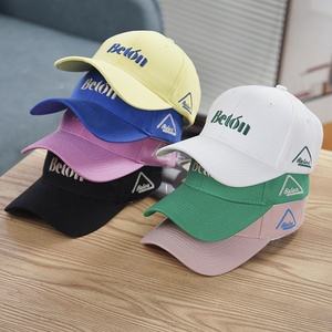 Gorra de béisbol deportiva de verano para mujer, estilo coreano, versátil para exteriores, con protección solar, diseño de letras en colores vibrantes y visera rígida. - Product Image 6
