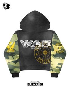 Sudadera con capucha y cremallera Black Camo War Mode |   Chaqueta con Capucha y Estampado Gráfico Extra Grande |   Chaqueta Táctica de Estilo Urbano de la Marca Studios, Etiqueta Privada OEM - Product Image 4